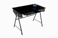 Компьютерный стол Vega Стекло black/металл black