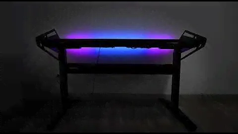 Mesa Gamer Automatizada HEX 120CM 160cm AD7 M Preto THUNDERX3