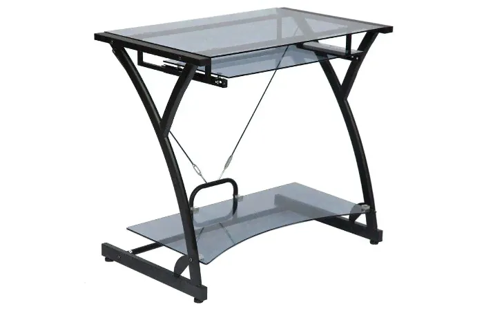 Компьютерный стол TetChair Dark Wader WRX-01, 82х50 см, цвет: стекло тонированное/черный каркас-3