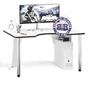 Игровой компьютерный стол С-МД-СК2-1360-900 цвет белый/кромка венге-0