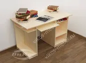 Компьютерный стол 9 цвет молочный беленый дуб Арт. 4036