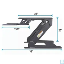 Подставка на компьютерный стол для работы стоя EUREKA ERK-CV-PRO36B Черный