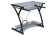 Компьютерный стол TetChair Dark Wader WRX-01, 82х50 см, цвет: стекло тонированное/черный каркас