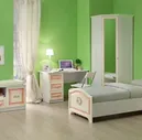 Компьютерный стол Алиса 1200 Белый / Бежевый с розовым