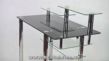 Стеклянный компьютерный стол "Альфа" БЦ-стол