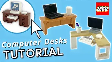 3 Easy LEGO Computer Desk Ideas! Tutorial